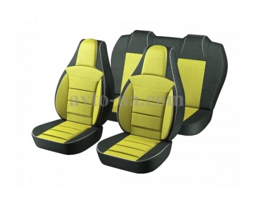 Huse scaun auto Pilot Lanos Sens galben (pentru 4 locuri)