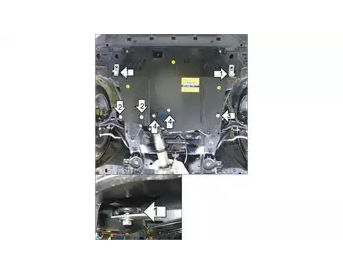 ЗАЩИТА  M00820 КАРТЕРА ДВИГАТЕЛЯ И КПП HONDA ACCORD WAGON VIII УНИВЕРСАЛ 2008-2012ГГ.