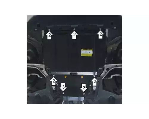 ЗАЩИТА  M01232 КАРТЕРА ДВИГАТЕЛЯ И КПП MERCEDES BENZ GLA-CLASS I X156 SUV 2013-2020ГГ.