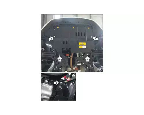 ПРЕДЛАГАЕМ КУПИТЬ ЗАЩИТУ MOTODOR M02308 КАРТЕРА ДВИГАТЕЛЯ И КПП SKODA RAPID I ЛИФТБЭК 2012-2020ГГ.