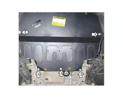 ЗАЩИТА  M72302 КАРТЕРА ДВИГАТЕЛЯ И КПП SKODA OCTAVIA WAGON II A5 УНИВЕРСАЛ 2004-2013ГГ.