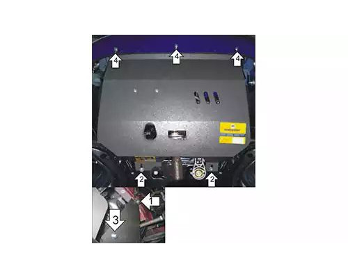 Защита картера MOTODOR M00617  FIAT DOBLO I МИНИВЭН 2000-2010ГГ.