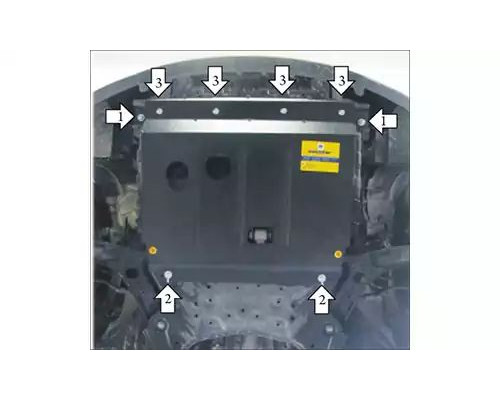 ЗАЩИТА  M00933 КАРТЕРА ДВИГАТЕЛЯ И КПП HYUNDAI SOLARIS HATCHBACK I ХЭТЧБЕК 2011-2016ГГ.