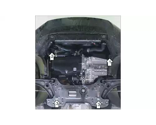 ЗАЩИТА  M02733 КАРТЕРА ДВИГАТЕЛЯ И КПП VOLKSWAGEN CADDY III МИНИВЭН 2003-2020ГГ.