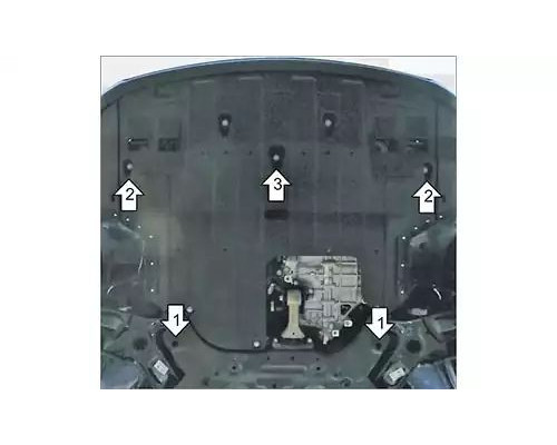 ЗАЩИТА  M71009 КАРТЕРА ДВИГАТЕЛЯ И КПП KIA CEED SW II JD УНИВЕРСАЛ 2012-2018ГГ.