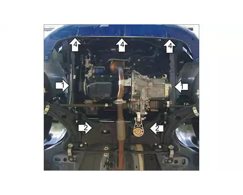 Защита картера MOTODOR M00617  FIAT DOBLO II МИНИВЭН 2010Г.-ПО Н.В.