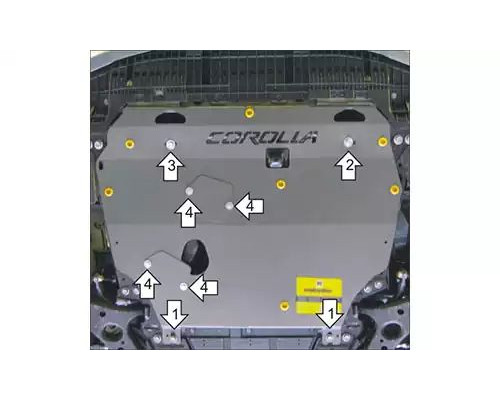 ЗАЩИТА  M02537 КАРТЕРА ДВИГАТЕЛЯ И КПП TOYOTA AURIS HATCHBACK II E180 ХЭТЧБЕК 2012-2018ГГ.