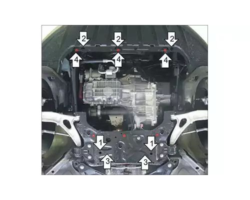 ЗАЩИТА  M70747 КАРТЕРА ДВИГАТЕЛЯ И КПП FORD FOCUS WAGON II УНИВЕРСАЛ 2004-2011ГГ.