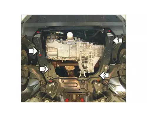 ЗАЩИТА  M00736 КАРТЕРА ДВИГАТЕЛЯ И КПП FORD MONDEO HATCHBACK IV ХЭТЧБЕК 2007-2015ГГ.