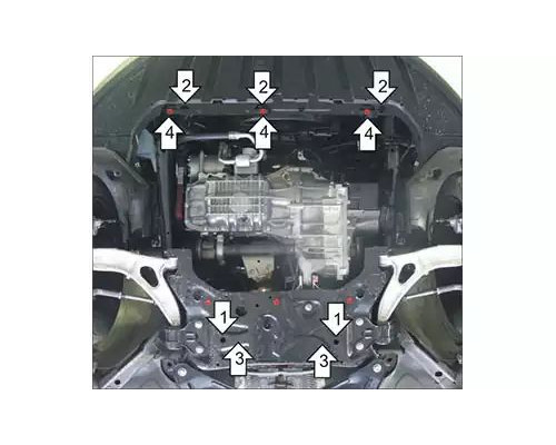 ЗАЩИТА  M00747 КАРТЕРА ДВИГАТЕЛЯ И КПП VOLVO S40 II СЕДАН 2004-2012ГГ.
