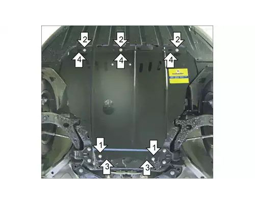 ЗАЩИТА  M00747 КАРТЕРА ДВИГАТЕЛЯ И КПП VOLVO S40 II СЕДАН 2004-2012ГГ.