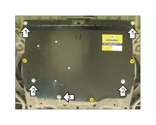 ПРЕДЛАГАЕМ КУПИТЬ ЗАЩИТУ MOTODOR M00812 КАРТЕРА ДВИГАТЕЛЯ И КПП HONDA CIVIC SEDAN VIII СЕДАН 2005-2011ГГ.