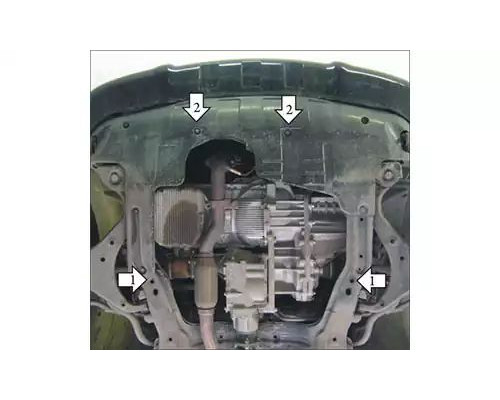 ЗАЩИТА  M00911 КАРТЕРА ДВИГАТЕЛЯ И КПП KIA SPORTAGE II JE, KM SUV 2004-2010ГГ.