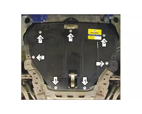 ЗАЩИТА  M01114 КАРТЕРА ДВИГАТЕЛЯ И КПП MAZDA 6 SEDAN I СЕДАН 2002-2008ГГ.