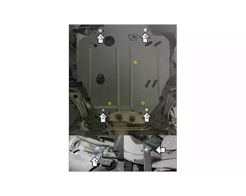 ЗАЩИТА  M02904 КАРТЕРА ДВИГАТЕЛЯ И КПП DODGE CALIBER ХЭТЧБЕК 2007-2012ГГ.