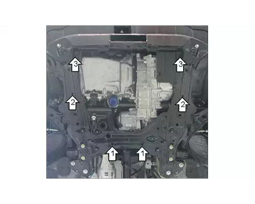 ЗАЩИТА  M10822 КАРТЕРА ДВИГАТЕЛЯ И КПП HONDA CR-V III SUV 2007-2011ГГ.