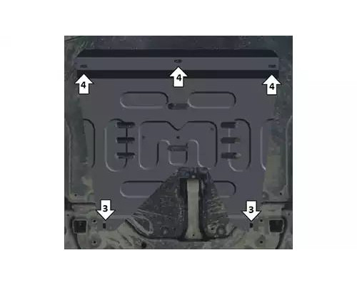 ЗАЩИТА  M71008 КАРТЕРА ДВИГАТЕЛЯ И КПП KIA SORENTO III UM PRIME SUV 2015-2020ГГ.