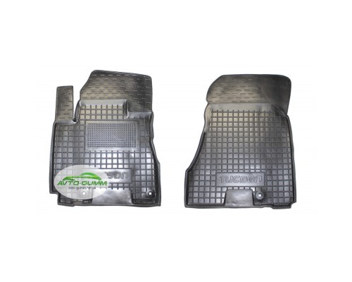 Коврики в салон, водительский + пассажир для Hyundai Tucson ( 2003 - 2009 ) полиуретан (AVTO-Gumm)
