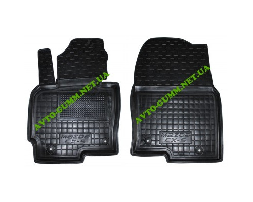 Коврики в салон, водительский + пассажир для Mazda CX-5 ( 2012 - 2017 ) полиуретан (AVTO-Gumm)