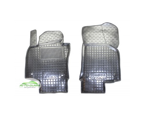 Коврики в салон, водительский + пассажир для Skoda Octavia A5 ( 2005 - 2013 ) полиуретан (AVTO-Gumm)