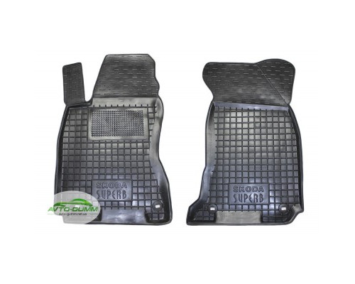 Коврики в салон, водительский + пассажир для Skoda SuperB ( 2002 - 2008 ) полиуретан (AVTO-Gumm)