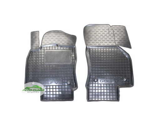 Коврики в салон, водительский + пассажир для Volkswagen Golf 7 ( 2012 - 2020 ) полиуретан ( Avto-Gumm )