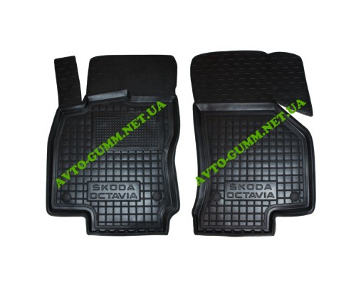 Коврики в салон, водительский + пассажир для Skoda Octavia A7 ( 2013 - 2020 ) полиуретан (AVTO-Gumm)