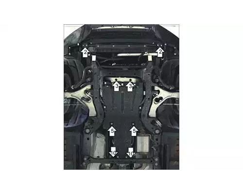 Защита картера MOTODOR M10101  AUDI Q7 I 4LB SUV 2007-2015ГГ.