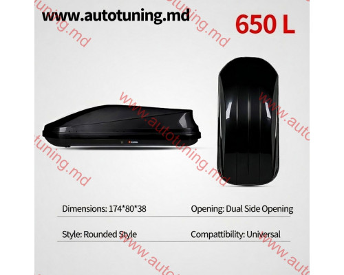 Cutie-Box auto TUMAR 650 negru  174×80×38