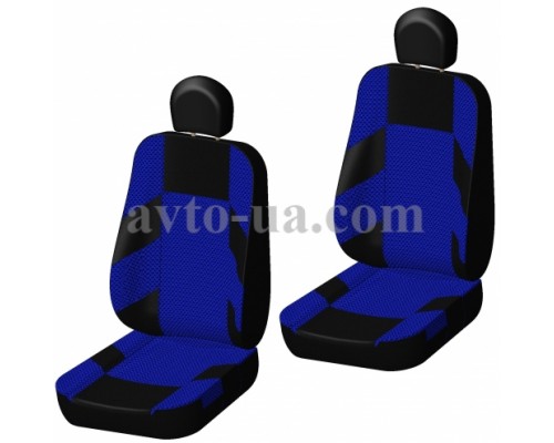 Авточехлы на передние  сидения синий 002