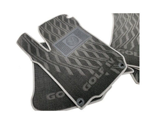 Текстильные коврики в салон Volkswagen Golf 4 1998-2003 (V) серые AVTO-Tex