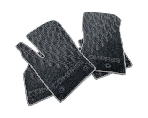 Текстильные коврики в салон Jeep Compass 2016- (V) серые AVTO-Tex