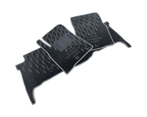 Текстильные коврики в салон Toyota Land Cruiser 200 2012- (V) серые AVTO-Tex
