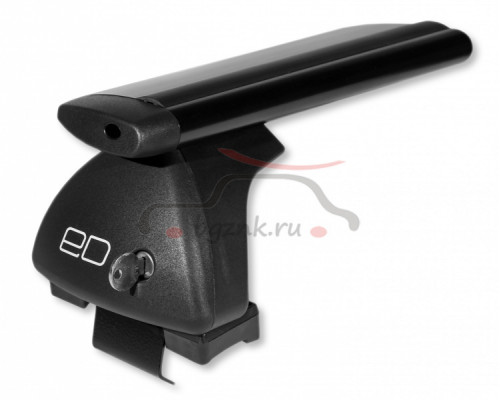 Багажник на крышу для Renault Logan II 2012-, Renault Sandero I 2007-2014, Renault Sandero II 2013- с замком, Евродеталь, Чёрный, ED2-201F+ED7-325K+ED10-034