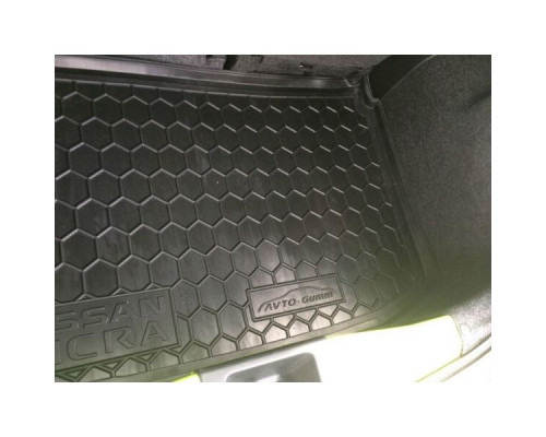 Автомобильный коврик в багажник Nissan Micra (K13) 2010- (Avto-Gumm)