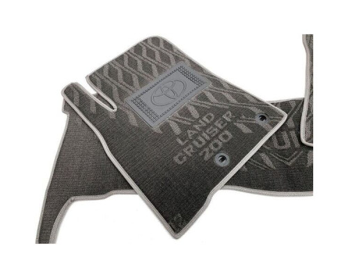 Текстильные коврики в салон Toyota Land Cruiser 200 2012- (V) серые AVTO-Tex
