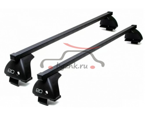 Багажник на крышу для Mitsubishi L200 IV 2007-2014 с замком, Евродеталь, Чёрный, ED2-201F+ED7-225S+ED10-054