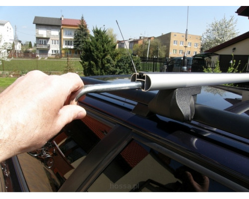 Багажник аэродинамический на рейлинги Amos Alfa Alu