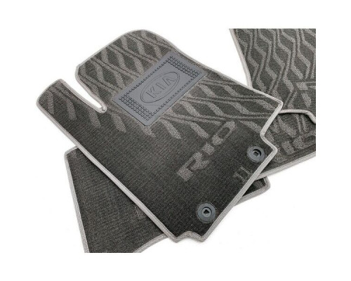 Текстильные коврики в салон Kia Rio 2011- (V) серые AVTO-Tex