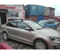 Багажник на крышу для Volkswagen Polo седан 2010-, 2015-, Atlant, Серебристый, E7002-8828-7197