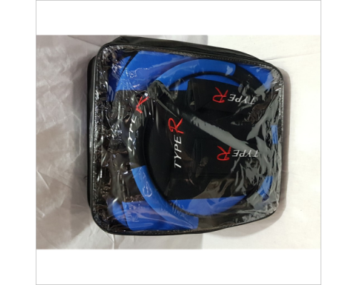 Huse pentru scaune Type-R albastre cu volan umflat