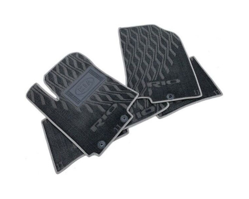 Текстильные коврики в салон Kia Rio 2011- (V) серые AVTO-Tex