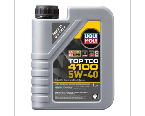 Liqui Molly НС-синтетическое моторное масло Top Tec 4100 5W-40 1л M9510