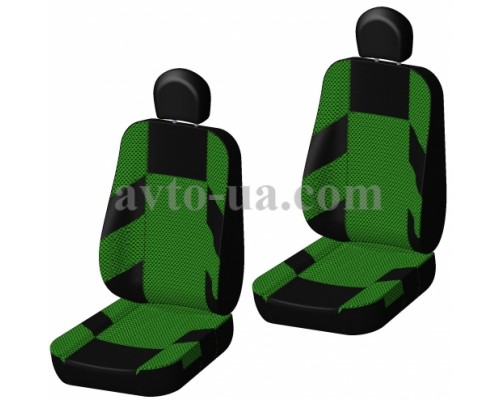 Авточехлы на передние  сидения зеленый (002)
