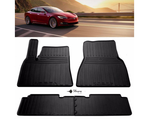 Коврики резиновые Model S (2012-...) комплект из 4 штук