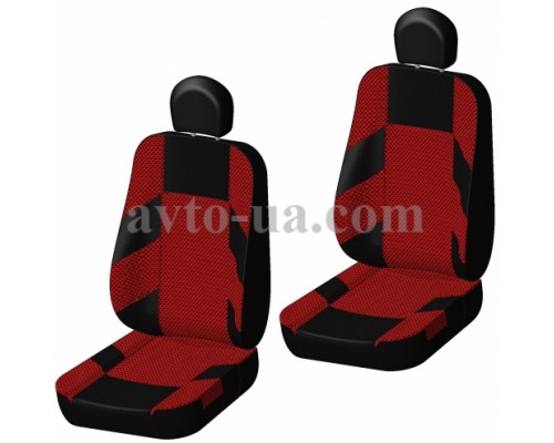 Авточехлы на передние  сидения красный (011)