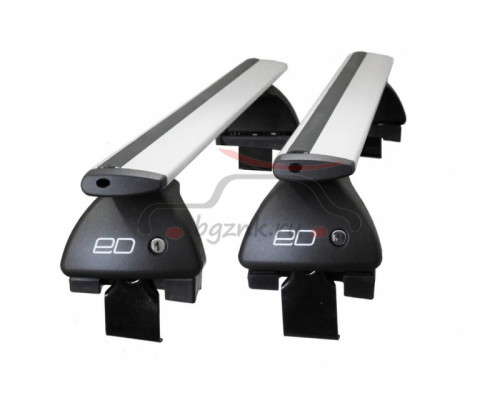 Багажник на крышу для Renault Logan I 2004-2013 с замком, Евродеталь, Серебристый, ED2-201F+ED7-125K+ED10-035