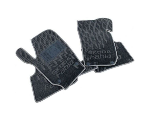 Текстильные коврики в салон Skoda Fabia 2 2007-2015 (V) серые AVTO-Tex