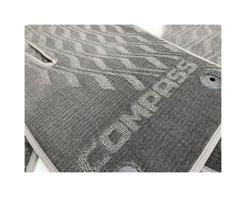 Текстильные коврики в салон Jeep Compass 2016- (V) серые AVTO-Tex