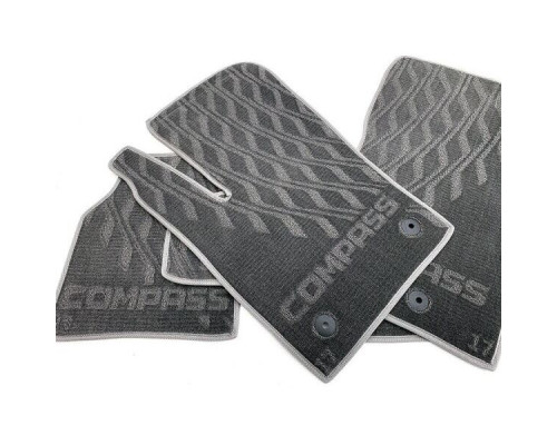 Текстильные коврики в салон Jeep Compass 2016- (V) серые AVTO-Tex